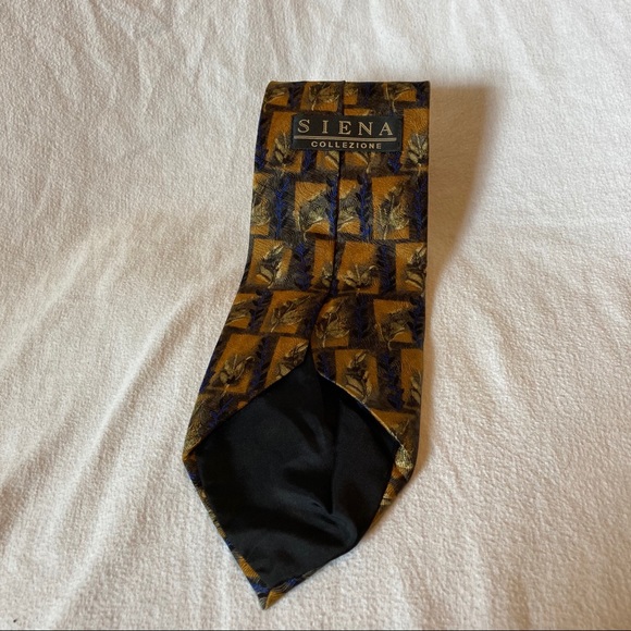 FREE IF BUNDLED Siena Neck Tie Spring Botanical 100% Silk Extra Long OS EUC - Picture 2 of 5